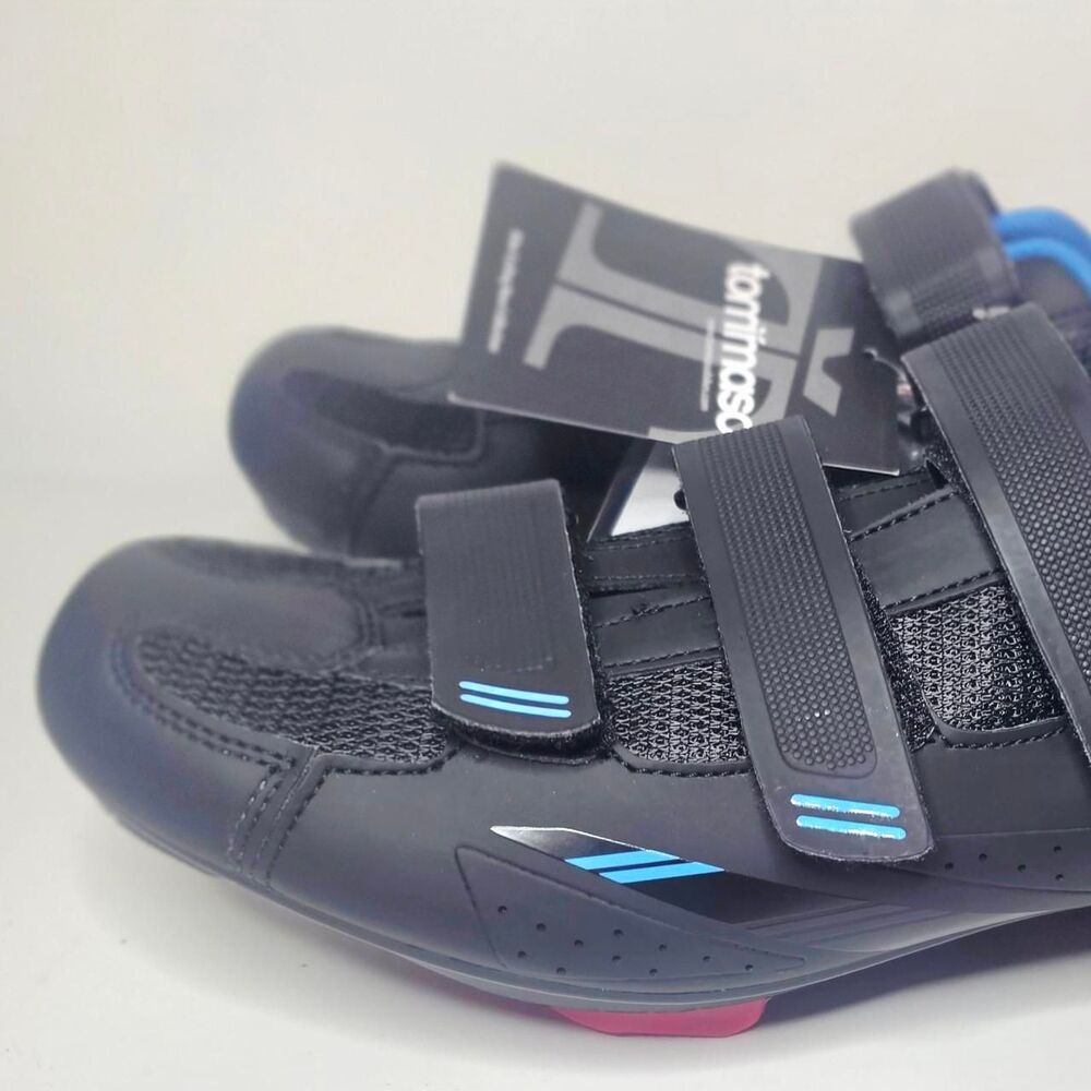 Tommaso W. Pista 100 Road Cycling Spin Bike Shoe EU 43 US 11 Black Blue Color